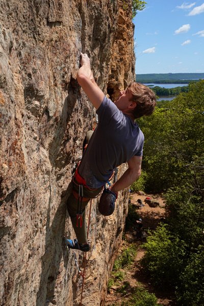 Eyeing up the throw, photo by Nic Larson