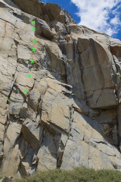 Throwin' the Finger, Tioga Wall, Lee Vining Canyon, CA.