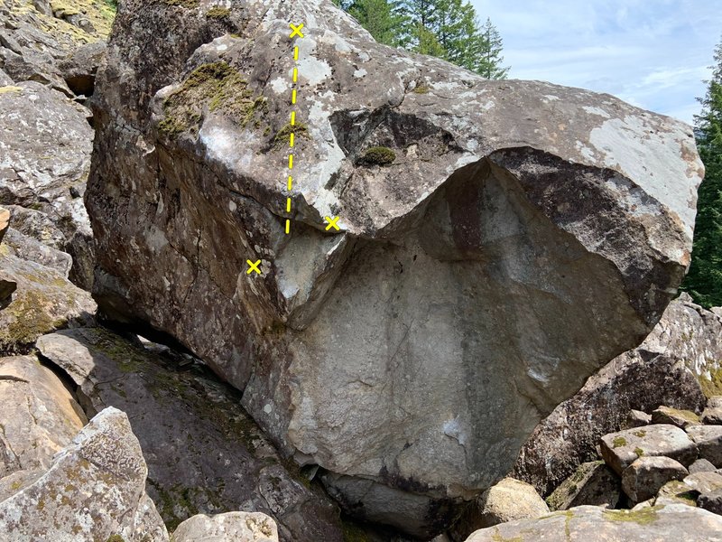 West side of Bruce Lee boulder.
