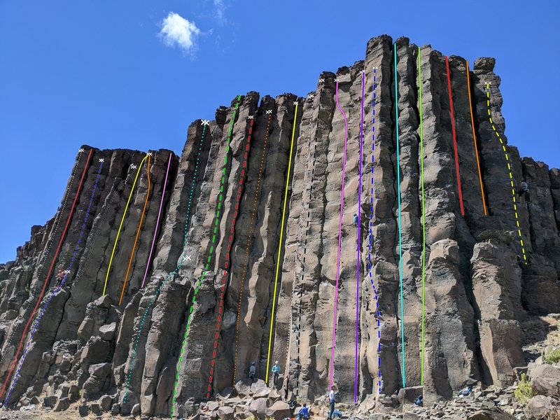 Routes on Sunshine Wall > Near End