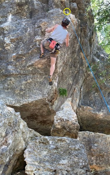 Staying to the left of arete for slighter easier beta.