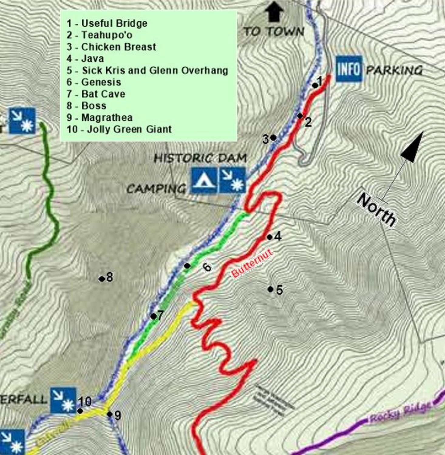 Overlay of approximate boulder locations on Mill Creek Nature Park ...