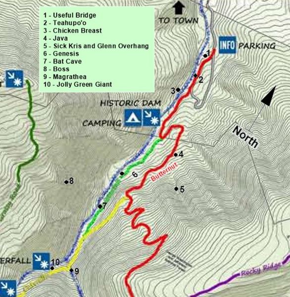 Overlay of approximate boulder locations on Mill Creek Nature Park ...