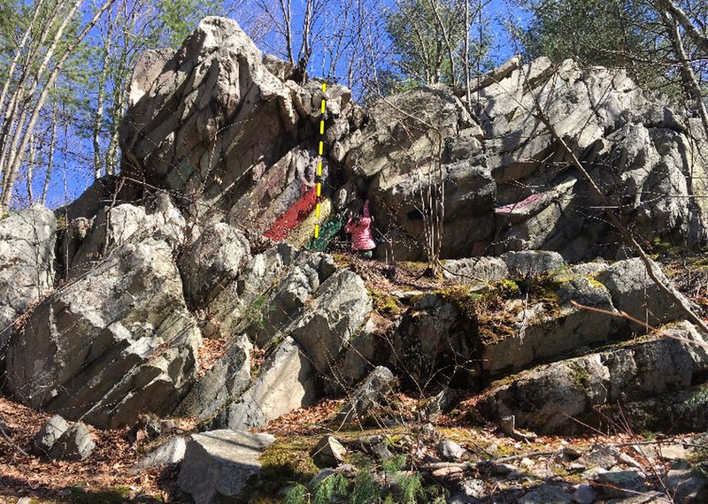 The route on Rainbow Rocks.