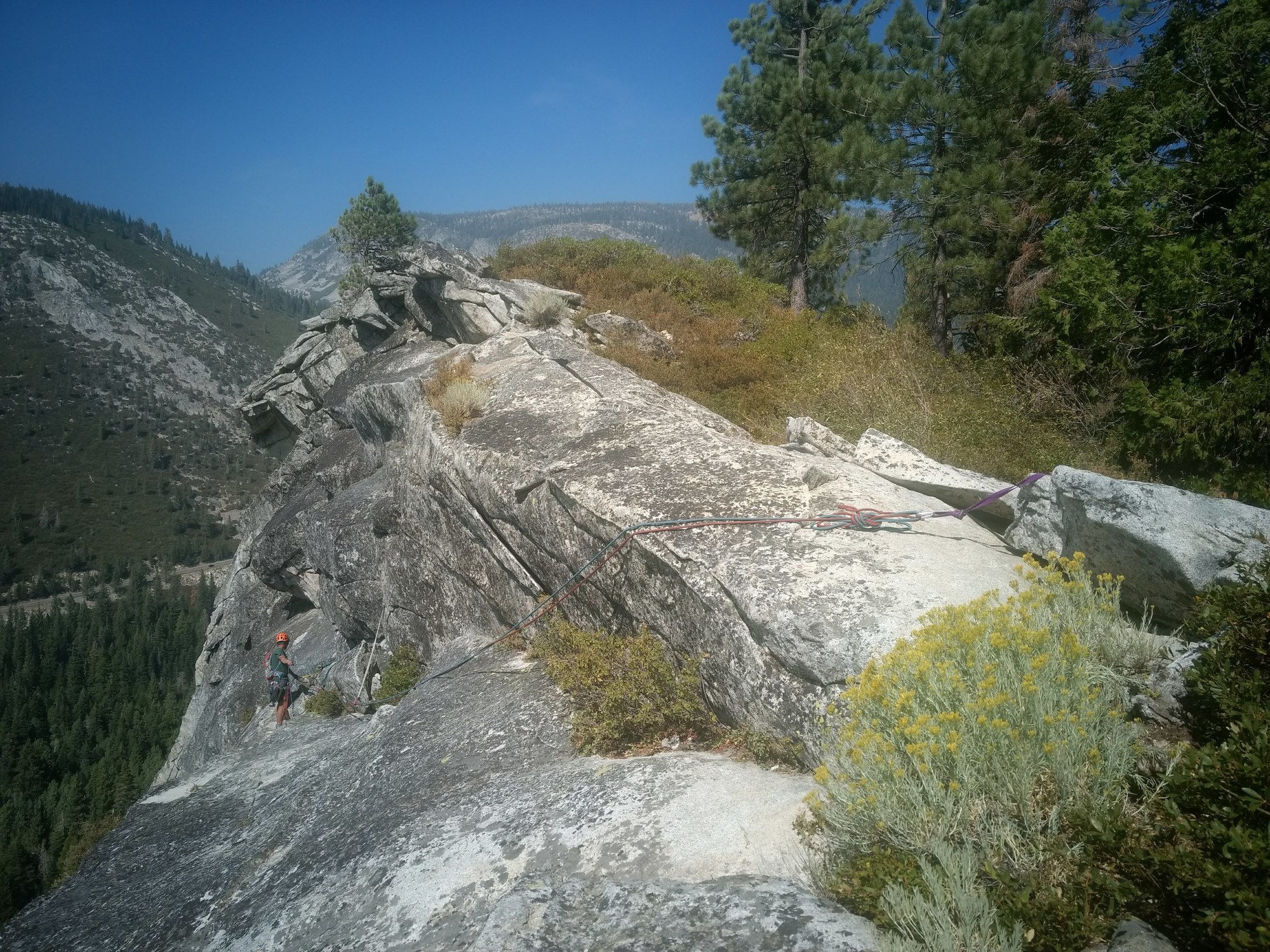 At the top of bears reach. One of the more hilarious anchor setups I