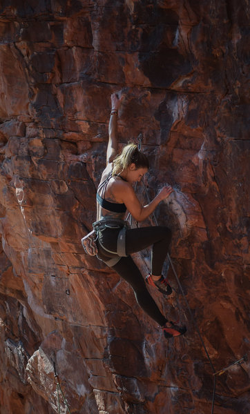 What a fun route, big jugs all the way up the slight overhang. Manage the pump and your golden