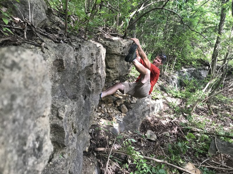 Climbing in EM Frisco Boulder, EM Frisco Boulder