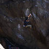 Kyle pulling the crux on Ebb Tide. There are many ways to pull the crux, all of them are a bit tricky!