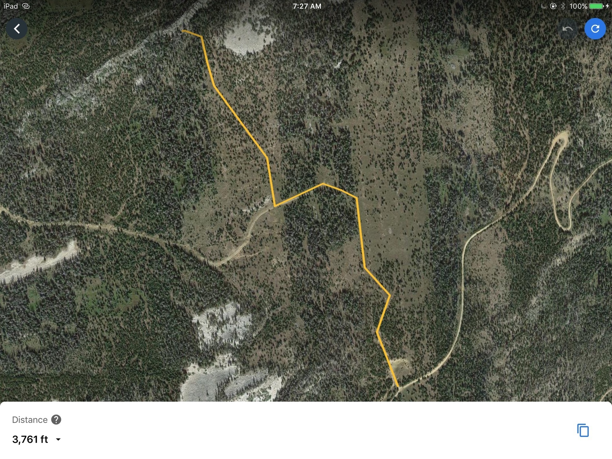 Phantom Ridge This is a screen shot taken from Google Earth of the walk-in route to ...