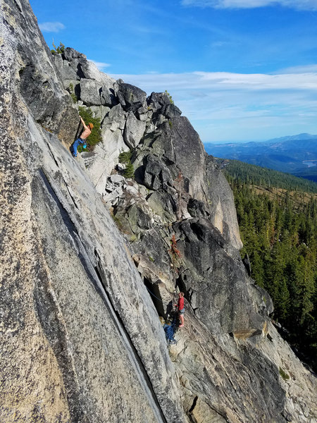 Cam pulling the roof on the second pitch