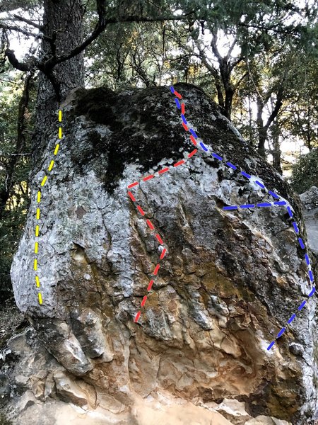 This is the rock. The yellow line is V1, the red line is V6, the blue line is V4.