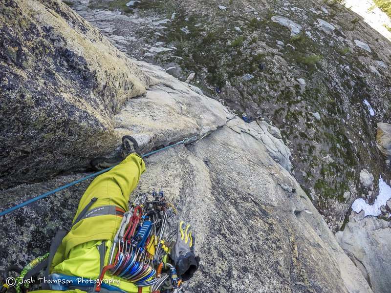 Looking down the first section of the first pitch