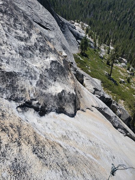 From the P3 rappel. This is the trad corner of P3.