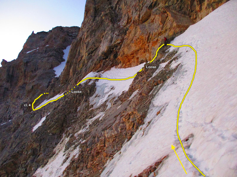 Valhalla Traverse Upper Ledges, Seen From Shortly After The Bivvies 