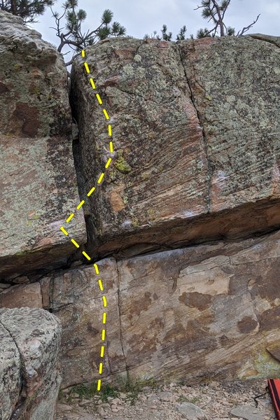 Work your way into the crack, and get'cha ass up to the top.