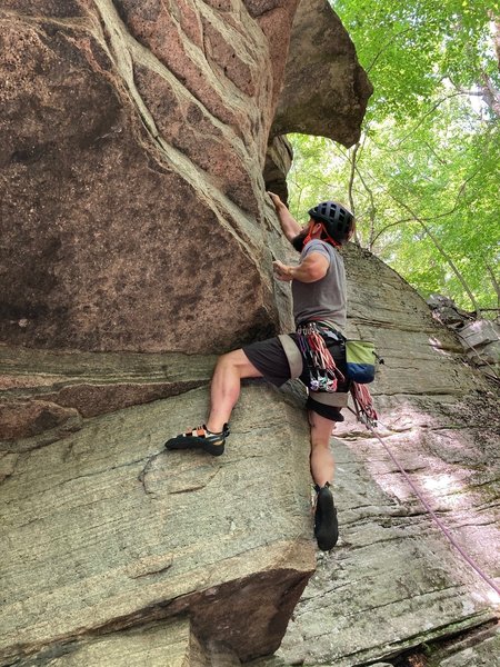 The boulder crux.