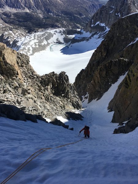 Last bit to the top of the couloir - 16 June 2018.