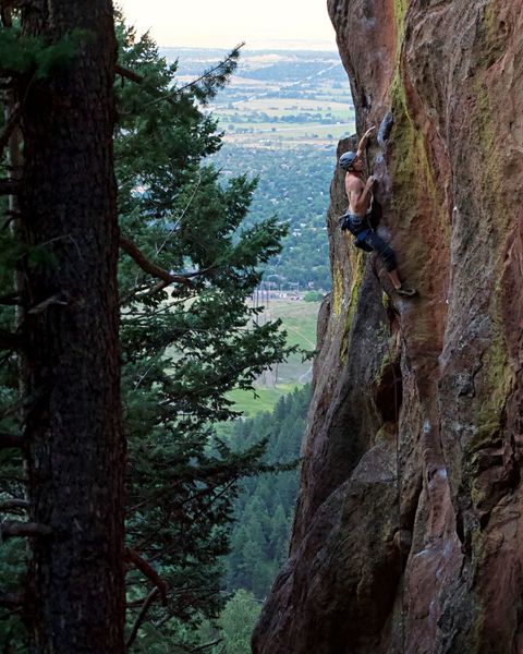 William Shaftner climbs the mountain.