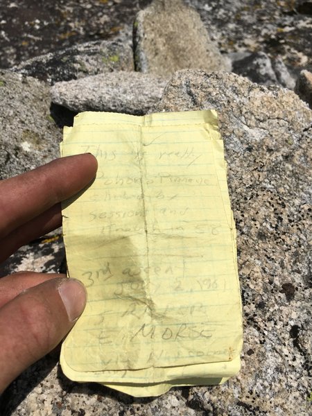 Maybe not the original summit register?