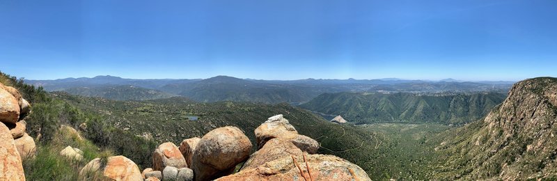 Pano taken from atop ECM overlooking the El Capitan reservoir.