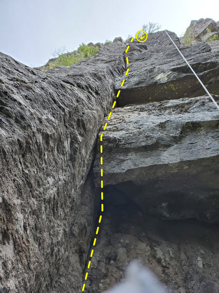 Upper section of the route.