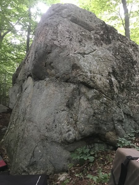 Elephant Man Boulder - a trailside view.