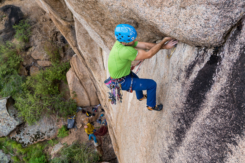 P1 - Undercling Traverse.
<br>
<br>
Bergreen Photography.