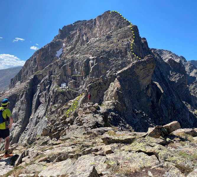 Looking at the Cleaver and North Ridge of Isolation from the Tanima/Boulder Grand Pass approach.<br>
<br>
Photo by Currey C.