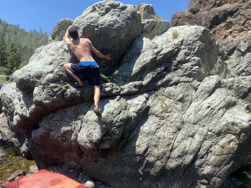 Trending back to the left on Atlantis right for a fun topout