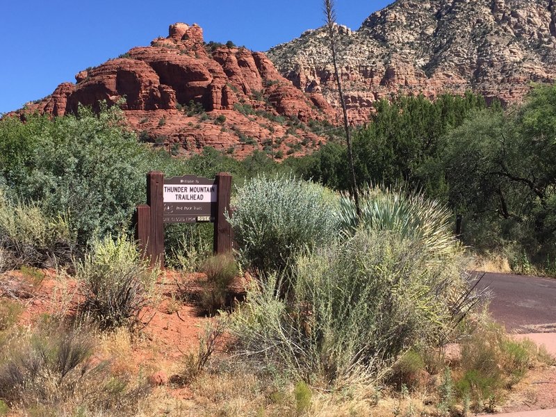 Sign you'll see from Thunder Mountain Road. Note that it says it closes