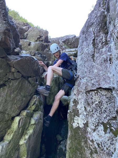 Henry Ley (@henry_ley) enjoying a squeeze move in the fourth class section.