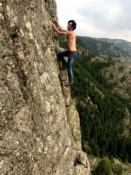 On the FA.
<br>
<br>
Photo by Jeremy Bauman.