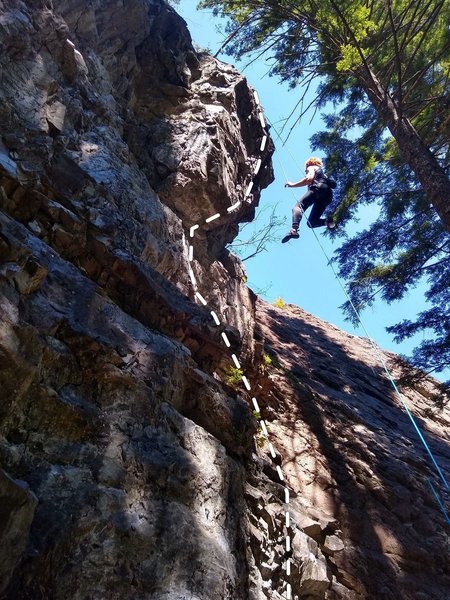 Gabe on the route
