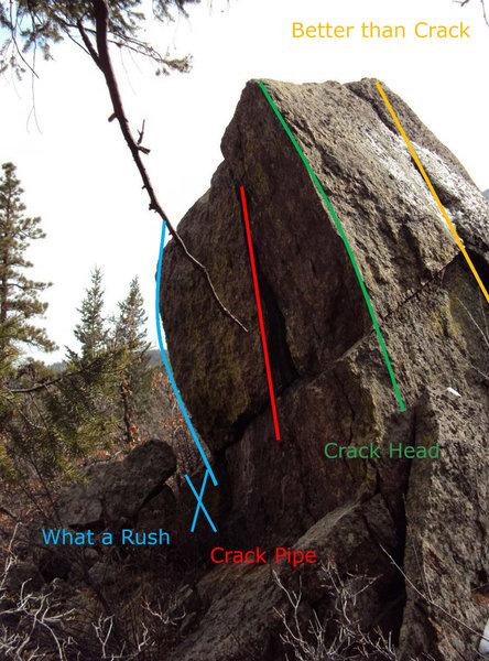 Crack Rock routes.