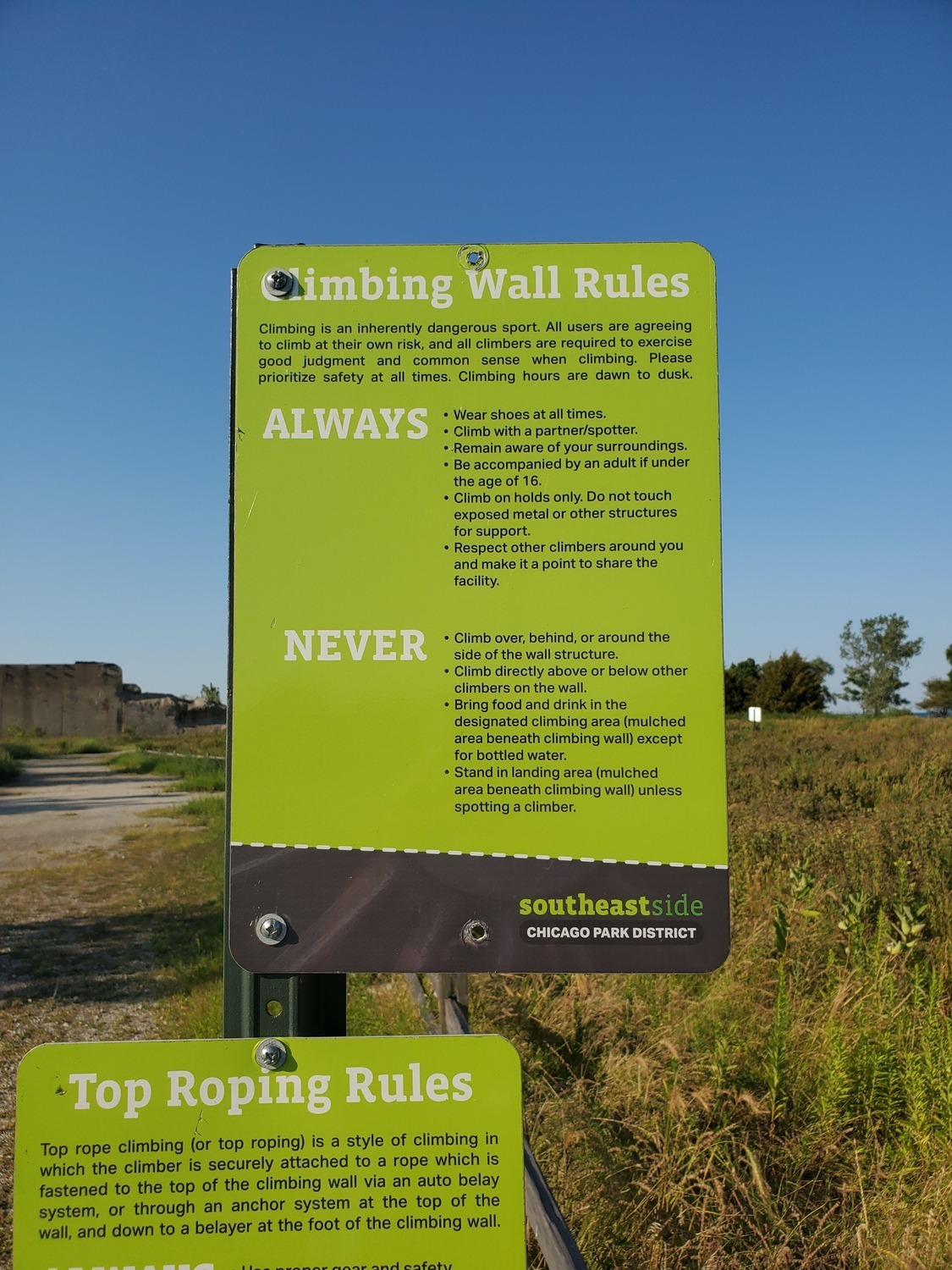 Climbing Wall Rules