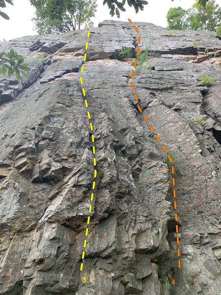 3. Memory Road 5.10b<br>
4. Straight Middle Road 5.10b
