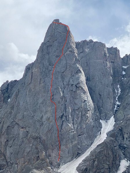 Location of route from above the lake.