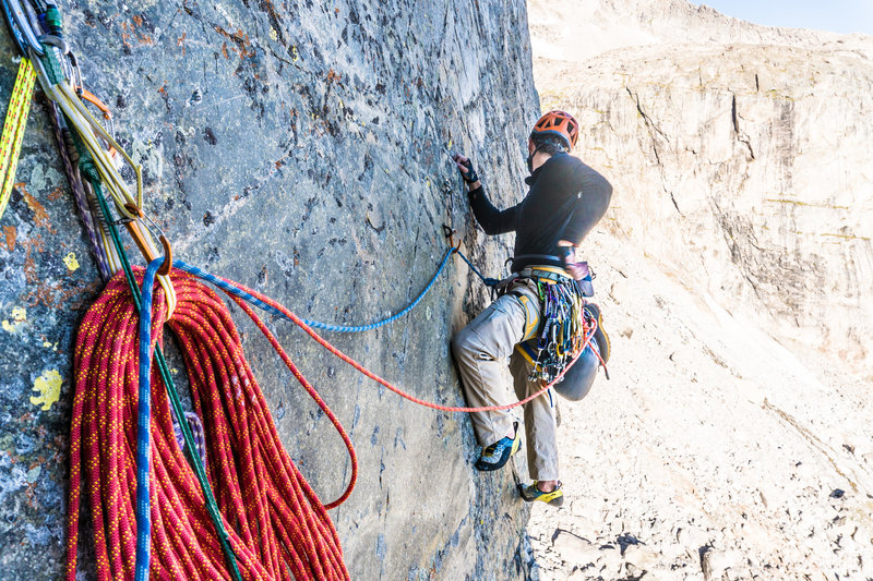 Starting the Green Door Arete.