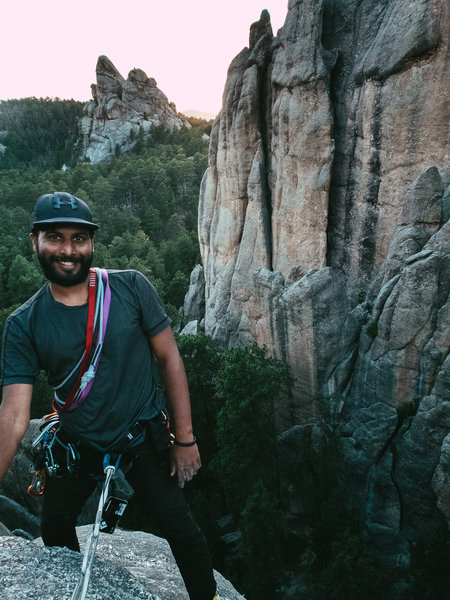 Ready to rap from star dancer. Great sunset views if you make this your last route at magna carta, wrinkled rock.