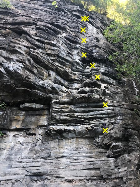 Looking at the climb