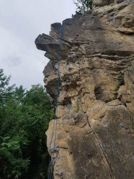 rope and draws on route