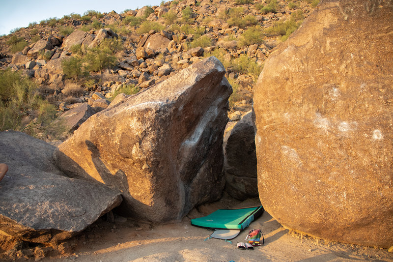 Picture of Monkey Lust Boulder facing west