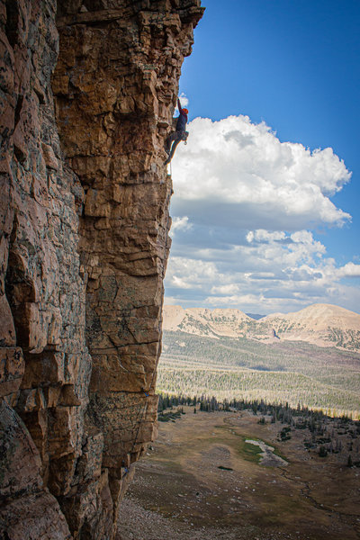 Ian, pulling up jug after jug on this awesome route!!!