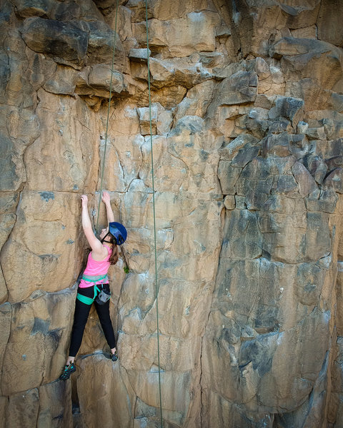 Reaching High on those greasy holds