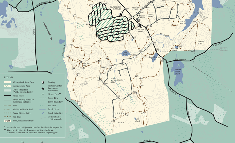 Wompatuck South - trail map.