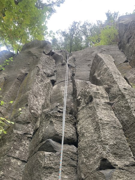 Olson calls out 4 routes here, unnamed and ungraded. I chose what seemed the easiest line
