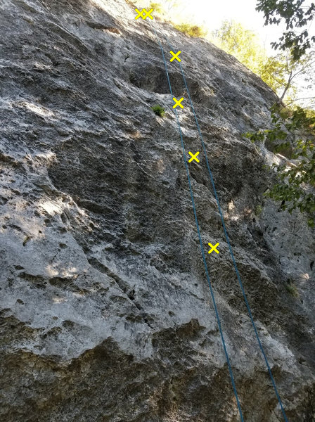 Rope on route