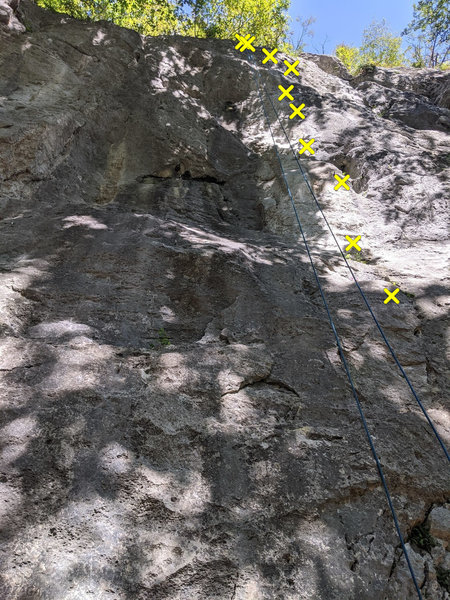 Rope on route