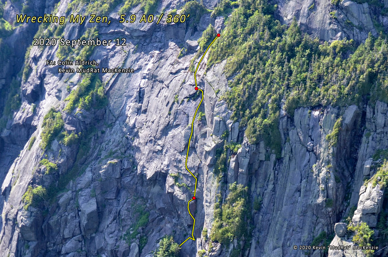 Route line for Wrecking My Zen.