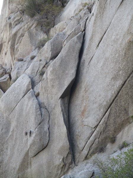 Beth Anne's Crack seen from across the gully.